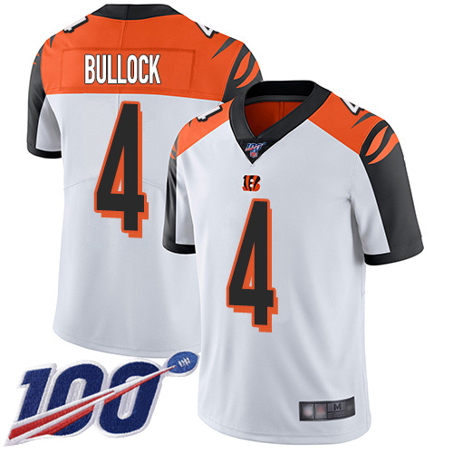 Cincinnati Bengals Limited White Men Randy Bullock Road Jersey NFL Footballl #4 100th Season Vapor Untouchable